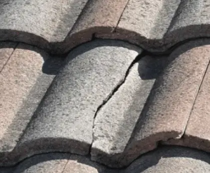 Fully Broken Roof Tile