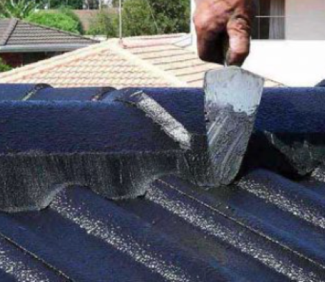Pointing sides of gable on a roof with Pointing Compound